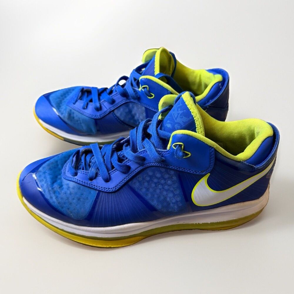 Nike LeBron 8 V2 Low Blue Volt Basketball Shoes Men’s 9.5 DN1581-400 DAMAGED